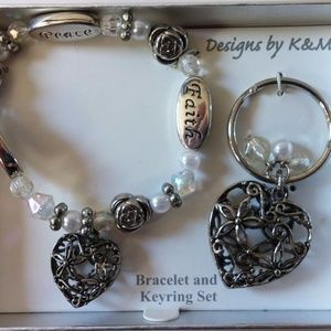 Designs By K&M Peace, Love, Hope Charm Bracelet